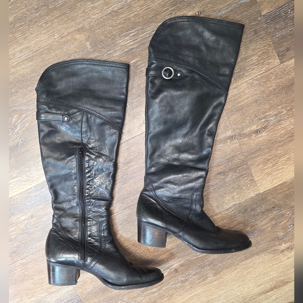 Black Over the Knee Boots - Picture 4 of 4